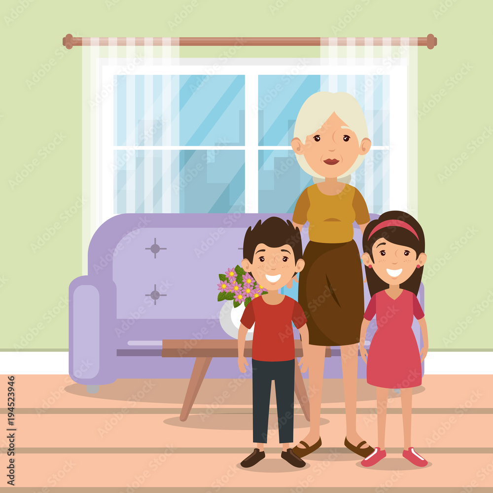 family parents in living room scene vector illustration design family parents in living room scene vector illustration design