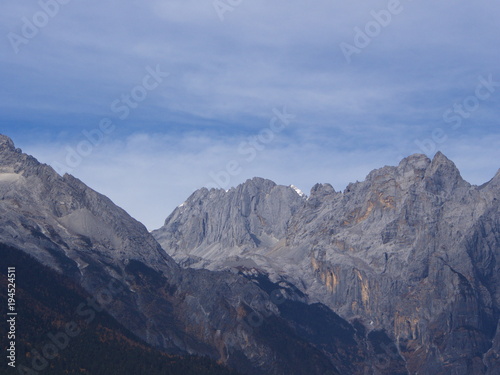 A Stunning view of Jade Dragon Snow Mountain in Lijiang Yunnan Province. Travel in China in 2012  November 18th