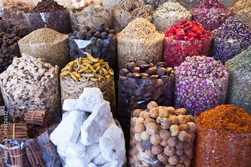 arabic Spices at the market Souk Madinat Jumeirah in Dubai, UAE