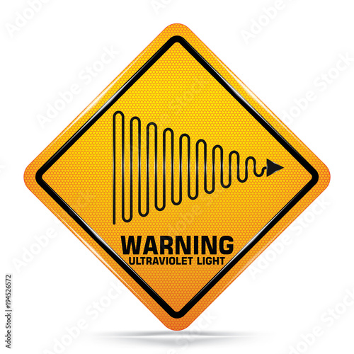 International UV Light Hazard Symbol,Yellow Warning Dangerous icon on white  background,Attracting attention Security First sign,Fuel industry  manufacturing business concept,Vector,EPS10. Stock Vector | Adobe Stock