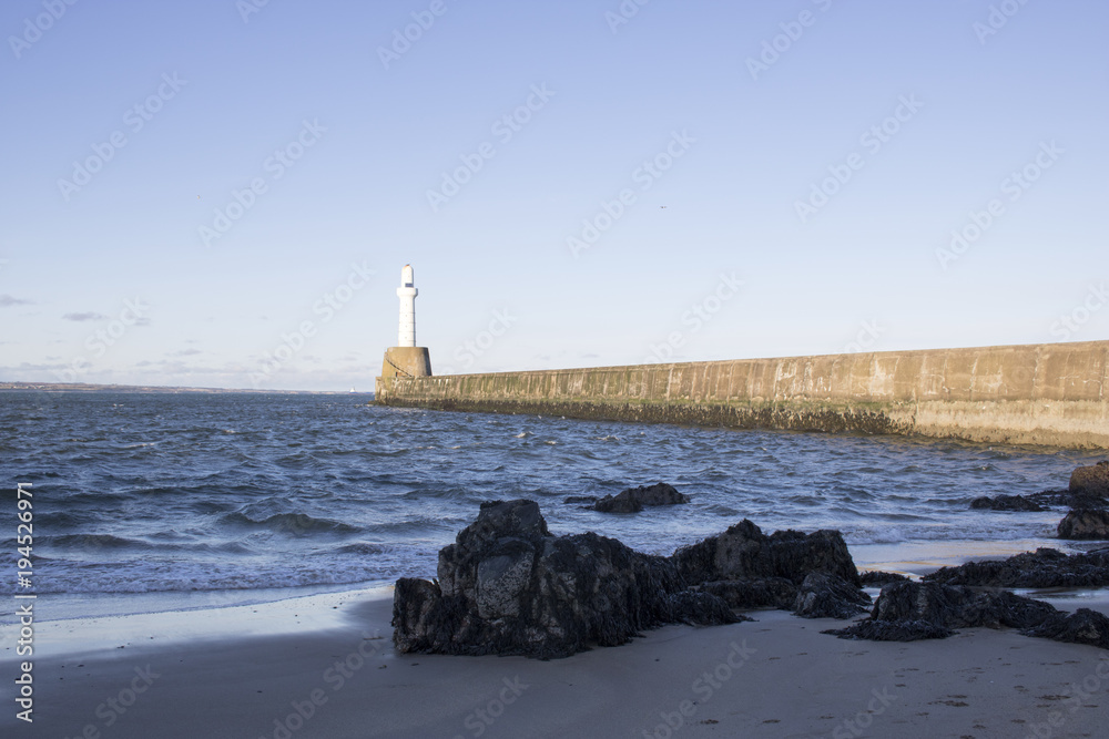 Aberdeen Lighthouse in front of Blue Sky