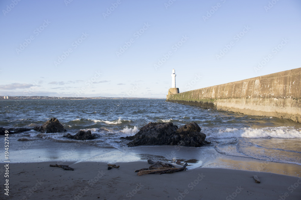Aberdeen Lighthouse in front of Blue Sky Aberdeen Lighthouse in front of Blue Sky