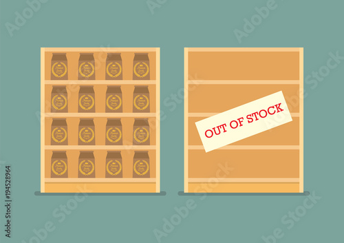 Surplus and Shortage economic concept