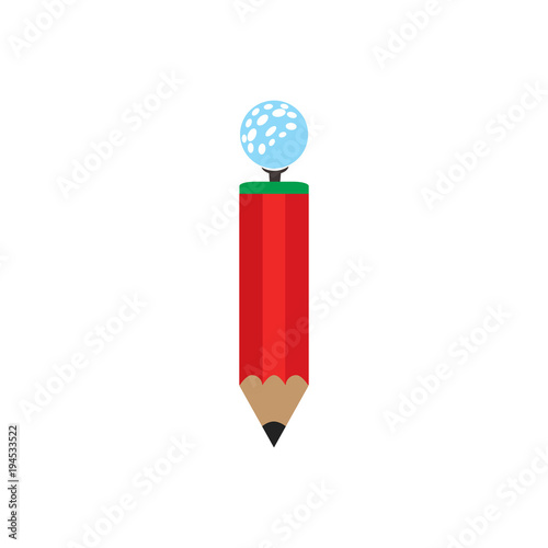 Golf Pencil Logo Icon Design