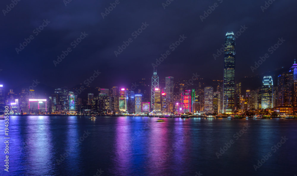 Hong Kong skyline at night