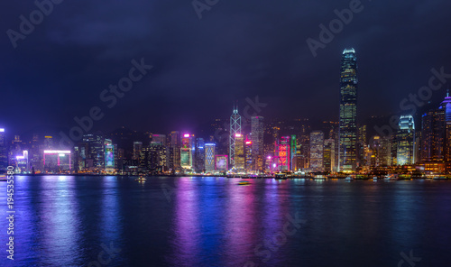 Hong Kong skyline at night © joeycheung