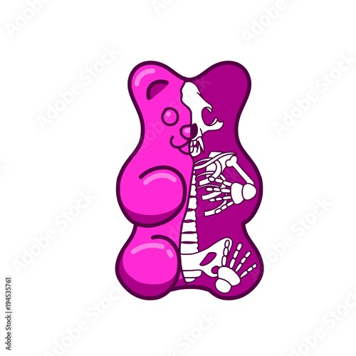chewy bear with the skull