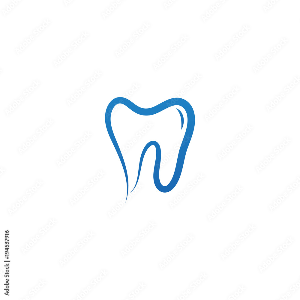 Clean dental tooth logo design template Clean dental tooth logo design template