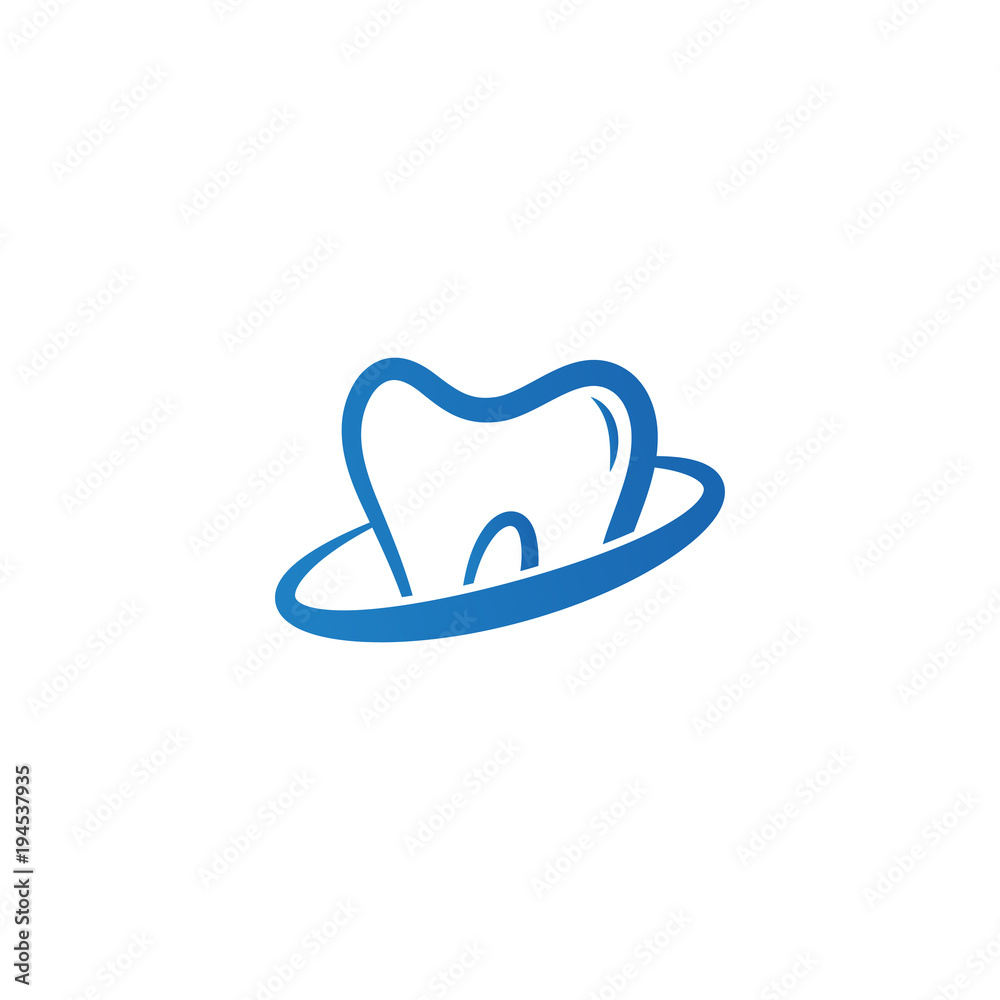 Clean dental tooth logo design template Clean dental tooth logo design template