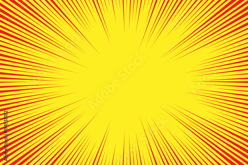 retro comic style background with sun rays