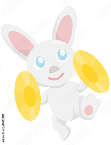 シンバルを鳴らすウサギ Stock イラスト Adobe Stock