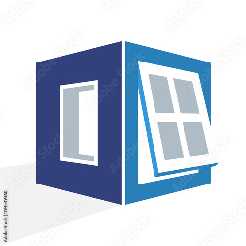 iconic logo with a combination of the window frame and the initial letter O