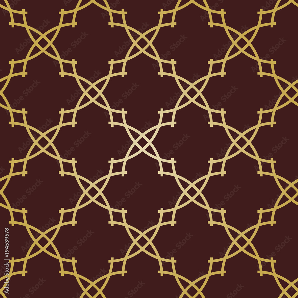 Naklejka premium Seamless golden ornament in arabian style. Geometric abstract background. Pattern for wallpapers and backgrounds