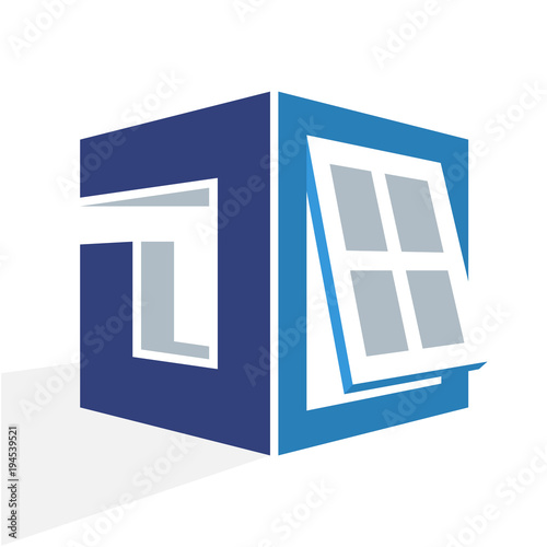 iconic logo with a combination of the window frame and the initial letter D