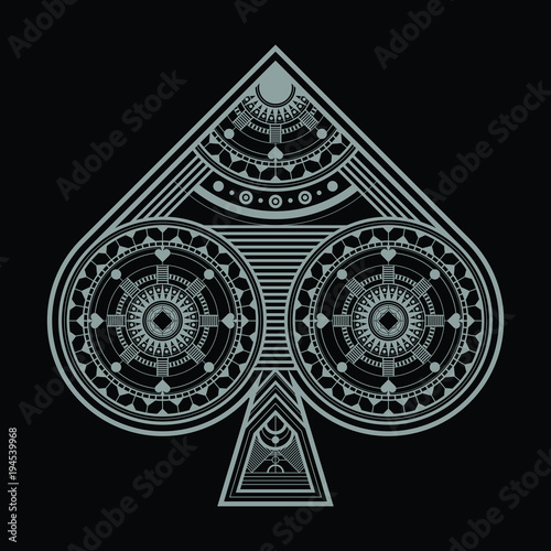 Fancy Poker Spade