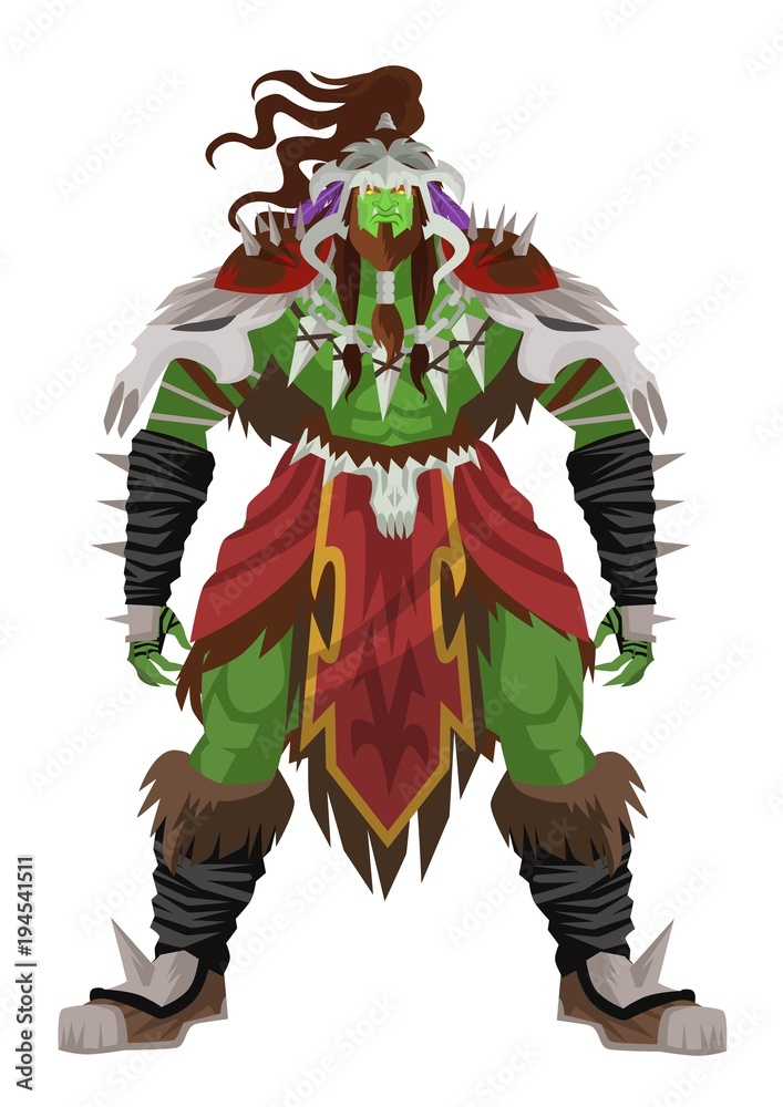 green orc shaman barbarian nomad warrior green orc shaman barbarian nomad warrior