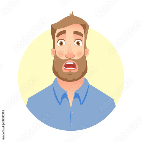 Face of man with beard