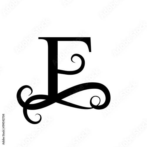 Capital Letter For Monogram Or Logo Beautiful Letter Black Vector Letter E Design Modern Element Logotype Stock Vector Adobe Stock