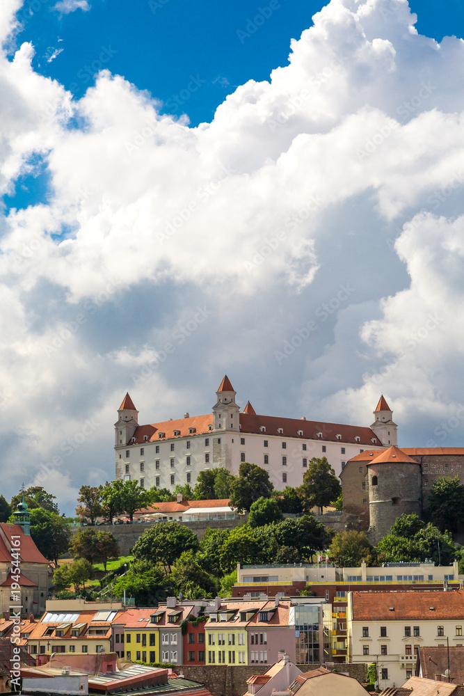 Panoramic Cityscape View of Old Town in Bratislava