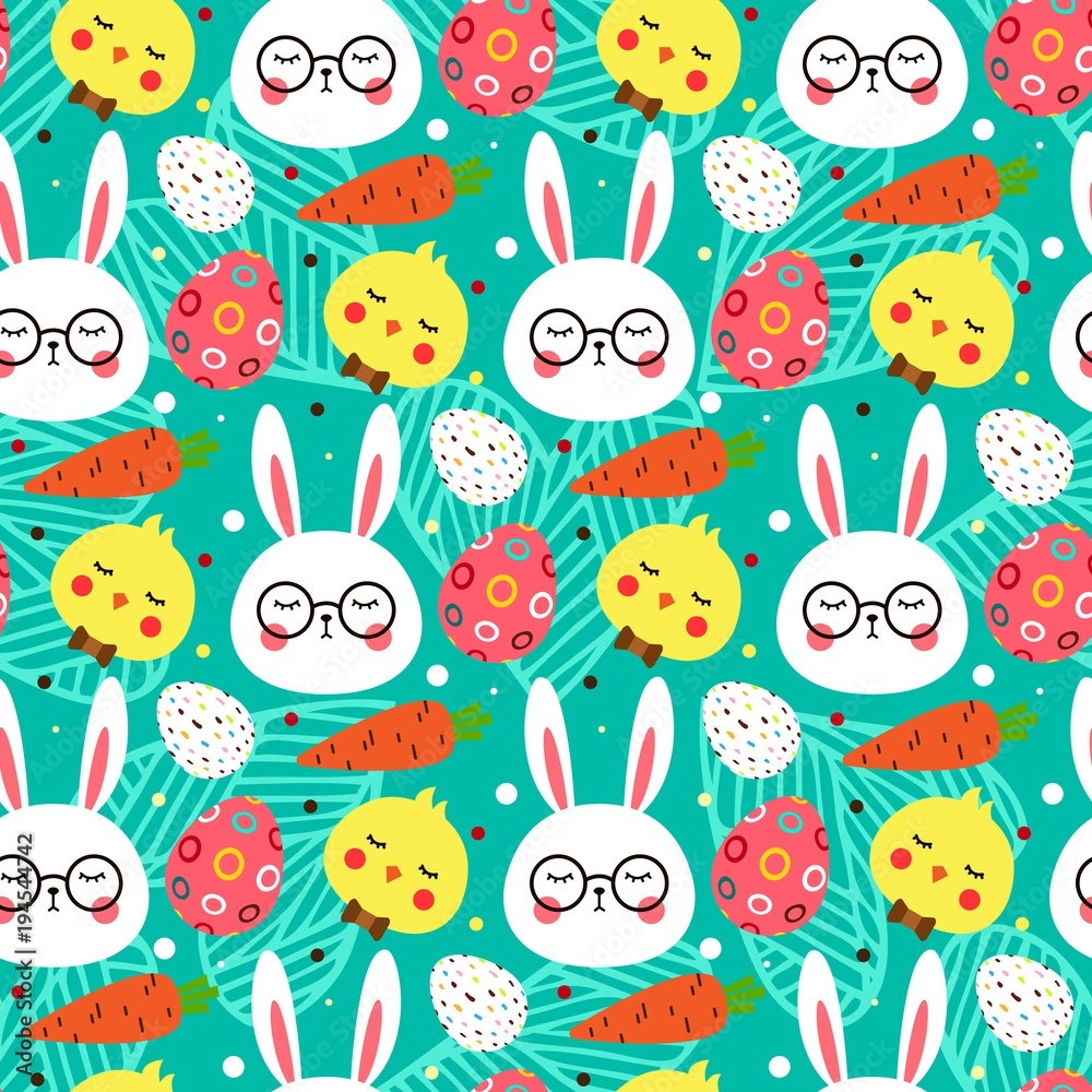 Easter bright seamless pattern. Easter bright seamless pattern.