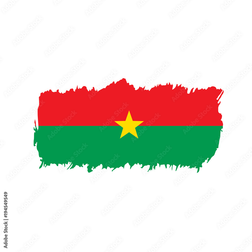 Fototapeta premium Burkina Faso flag, vector illustration