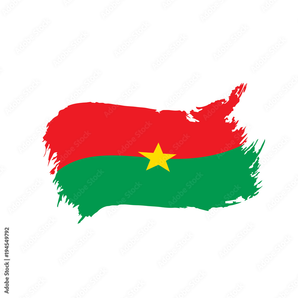 Burkina Faso flag, vector illustration