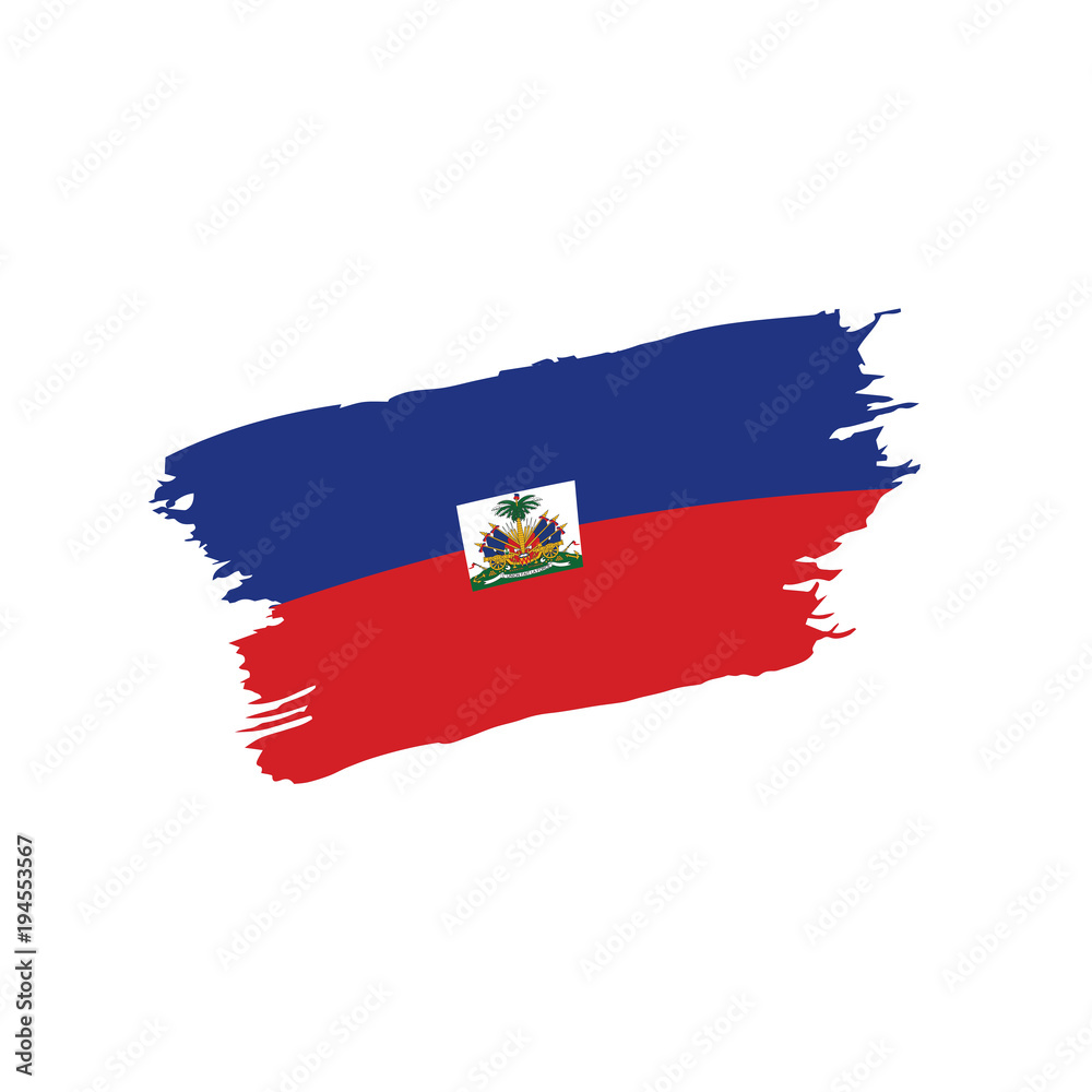 Fototapeta premium Haiti flag, vector illustration