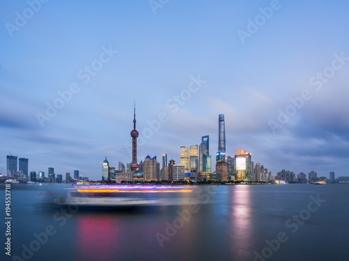 the bund skyline,shanghai,china,asia.