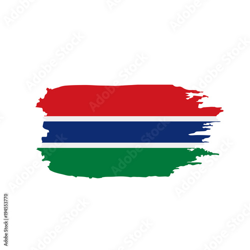Gambia flag, vector illustration