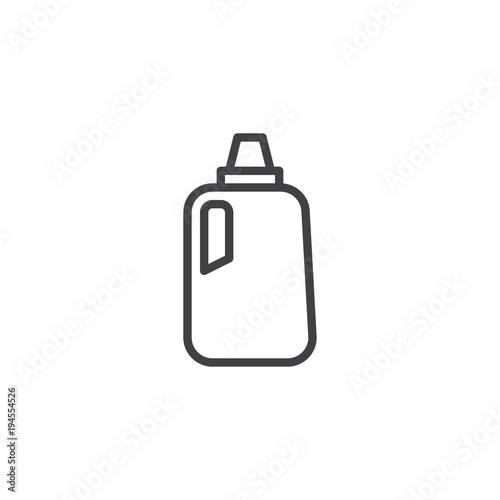 Cleaning bleach outline icon. linear style sign for mobile concept and web design. Detergents simple line vector icon. Symbol, logo illustration. Pixel perfect vector graphics