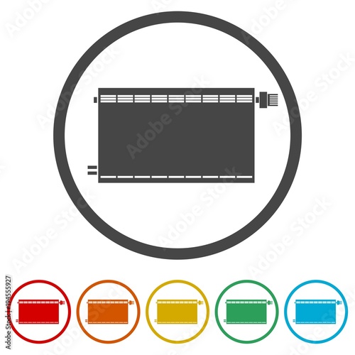 Central Heating Radiator icon, Heating radiator icon, 6 Colors Included