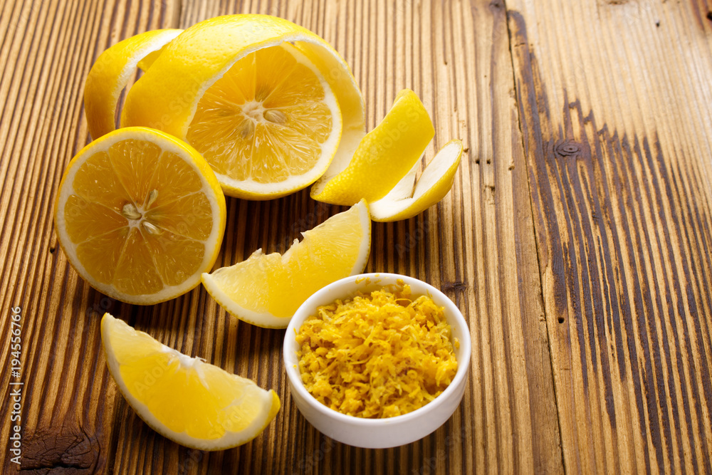 Lemon and juice on a wooden background Lemon and juice on a wooden background