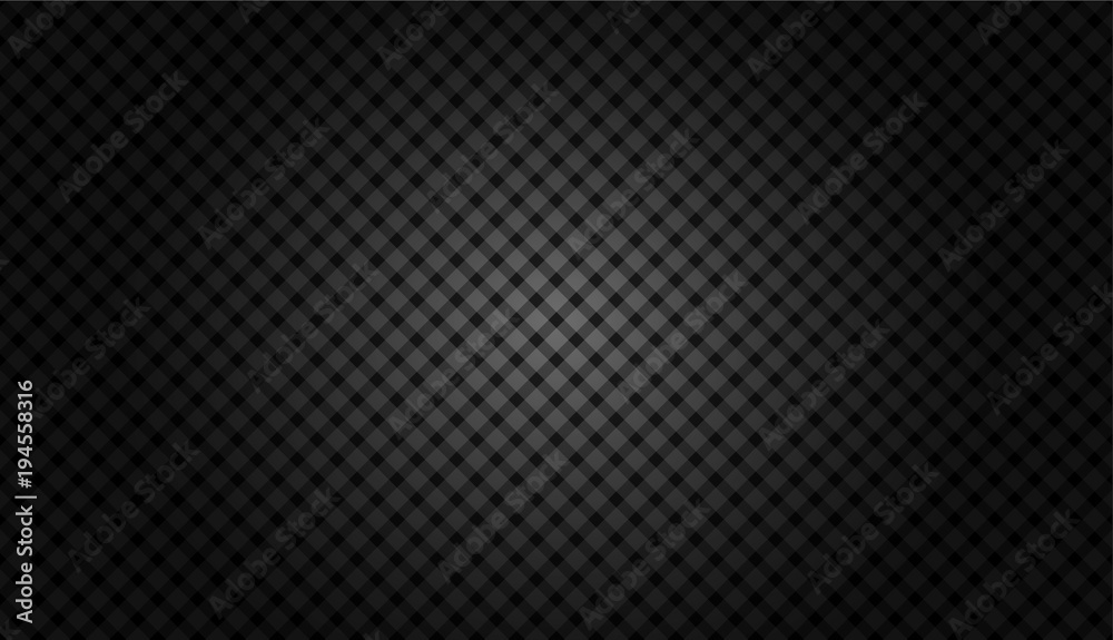 Black lighting background with mirror diagonal stripes. Vector abstract background