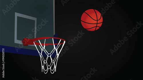 Basketball basket and ball. vector illustration © marijaobradovic