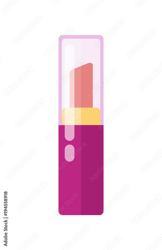 Pink Lipstick in Shiny Tube with Transparent Top Pink Lipstick in Shiny Tube with Transparent Top