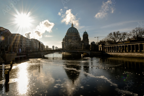 Photography berlin cathedral at cold winter day
