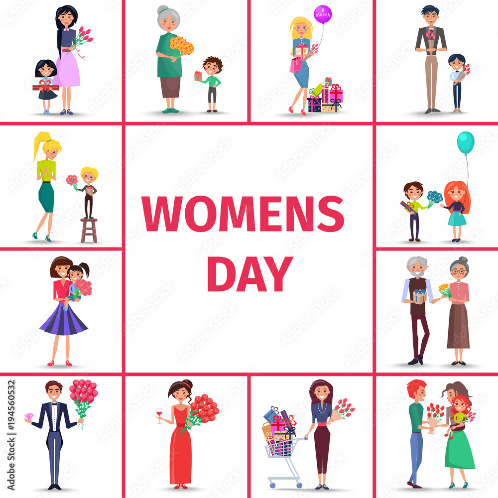 Happy Womens Day for Girls, Women and Grandmothers Happy Womens Day for Girls, Women and Grandmothers