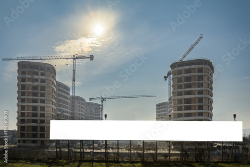 Billboard in a construction site