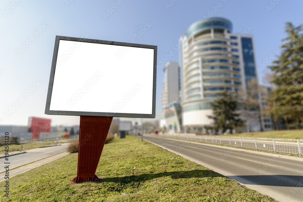 Fototapeta premium Billboard on the side of the Road