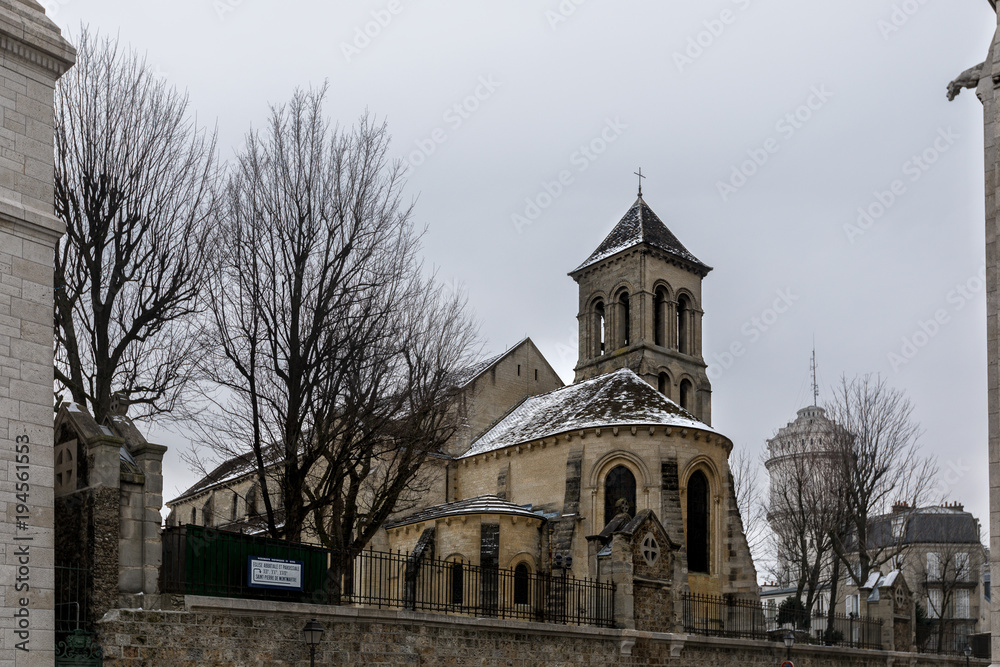 Eglise St Pierre de Montmartre sous la neige, Paris 