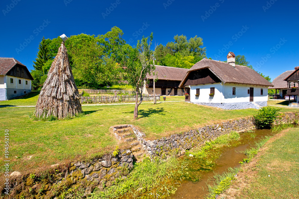 Kumrovec picturesque village and creek in Zagorje region of Croatia