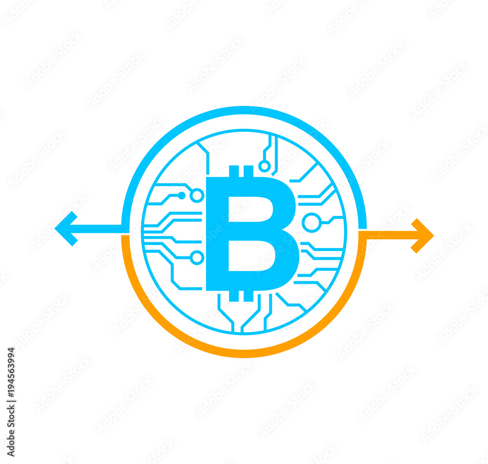 Bitcoin exchange money concept. vector illustration Bitcoin exchange money concept. vector illustration