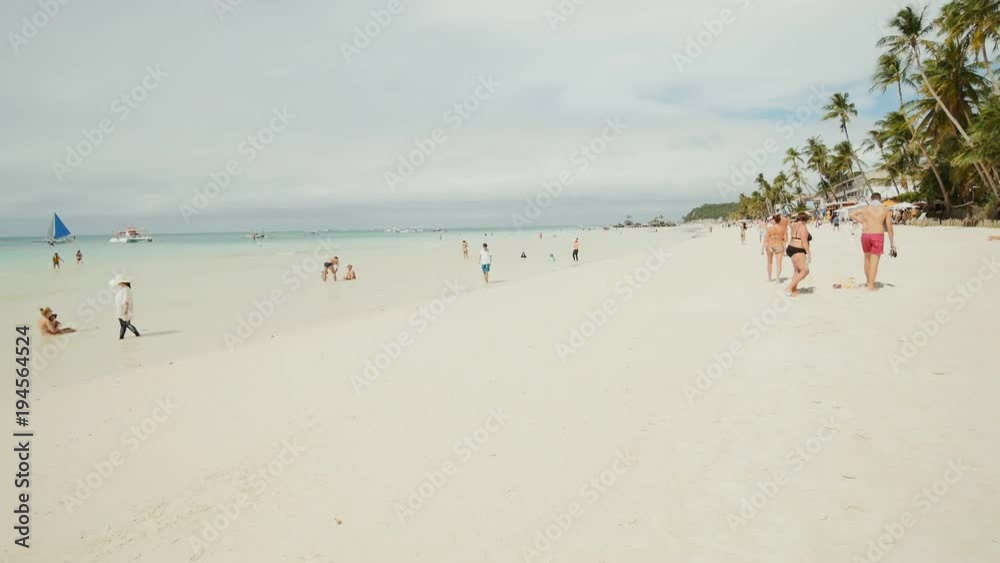 Boracay Philippines, white beach from the water. Boracay Philippines, white beach from the water.