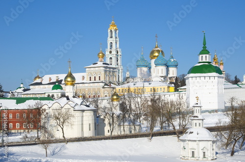 The Architectural Ensemble of the Trinity Sergius Lavra in Sergiev Posad, Moscow region. The Golden ring of Russia