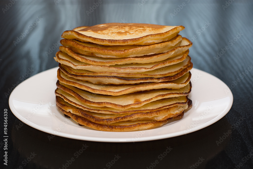 Pancakes in powdered sugar. Pancakes in powdered sugar.