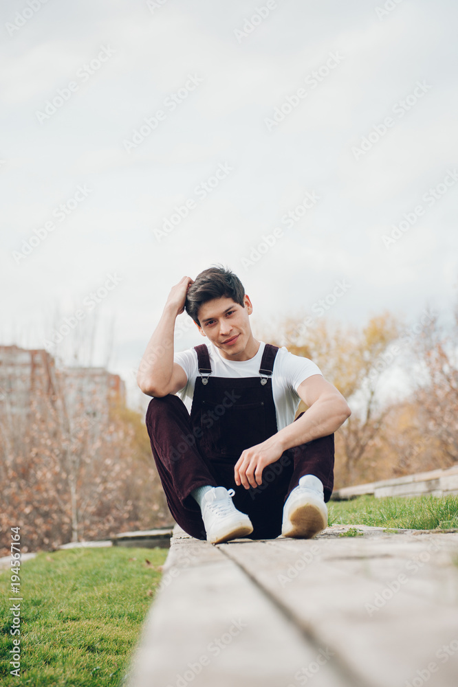 Young boy in the park Young boy in the park