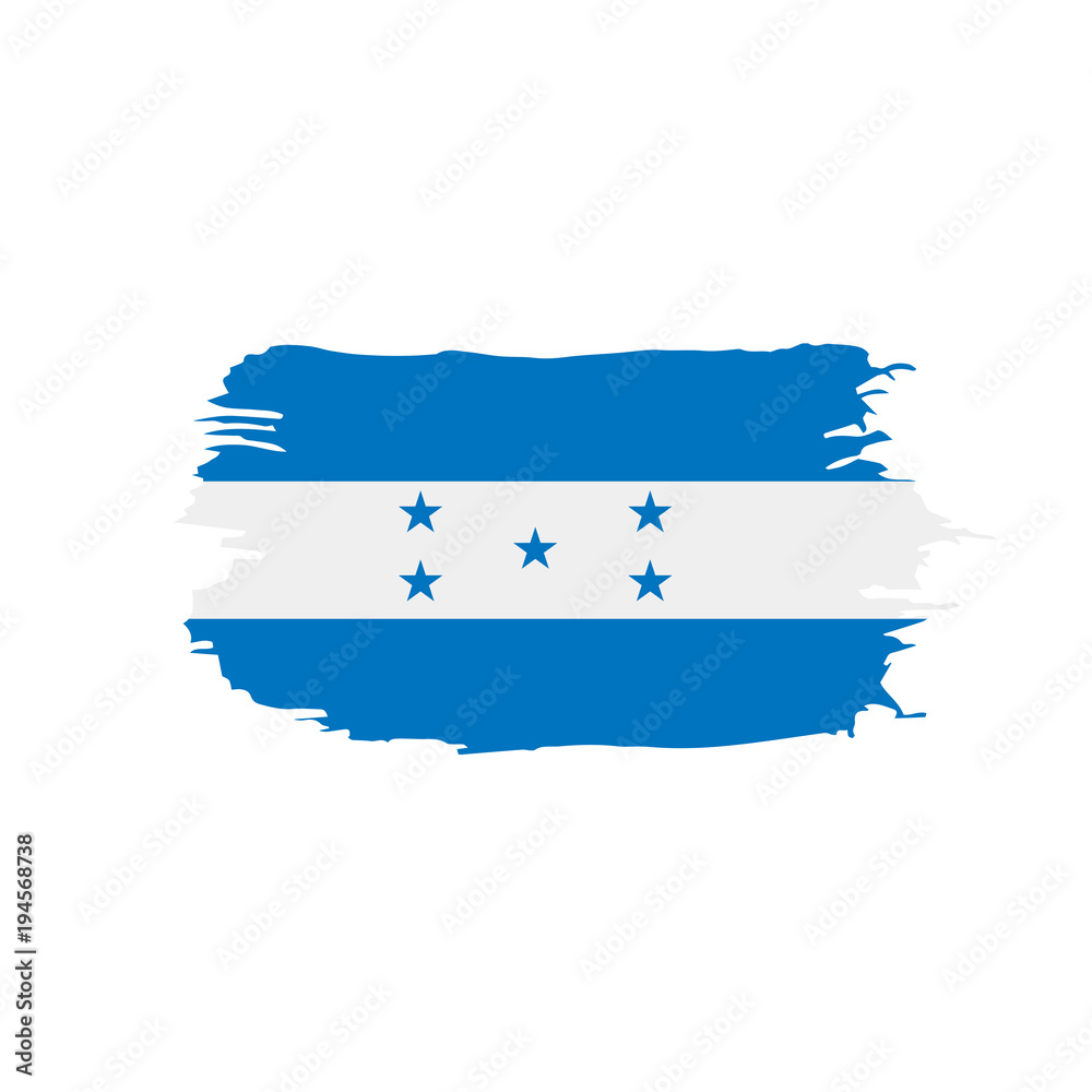 Fototapeta premium Honduras flag, vector illustration