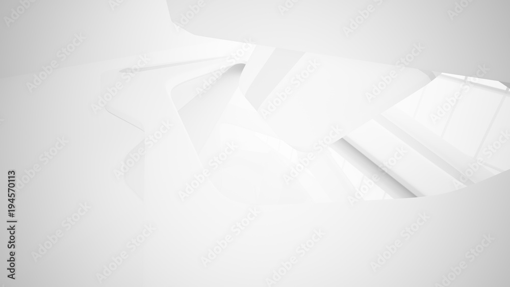 White smooth abstract architectural background. 3D illustration and rendering White smooth abstract architectural background. 3D illustration and rendering