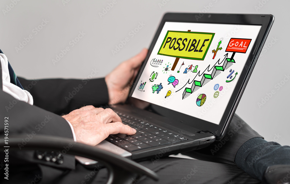 Challenge concept on a laptop Challenge concept on a laptop