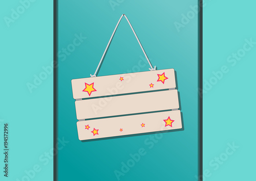 Blank wooden sign
